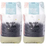 Wholefood Earth Schwarze Bohnen 1 kg GMO-frei Natürlich Hoher Ballaststoffgehalt Hoher Proteingehalt (Packung mit 2)
