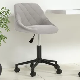 vidaXL Bürostuhl Samt Hellgrau