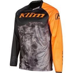 Klim XC Lite Corrosion Jugend Motocross Jersey, schwarz-grau-orange, Größe L