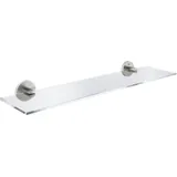 Grohe Start Glasablage (Stichmaß 380mm, Material: Glas/ Metall, verdeckte Befestigung, zum Kleben oder Bohren), supersteel, 41202DC0