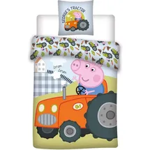 BrandMac Peppa Pig Georges Traktor Blau 100 x 135 cm + 40 x 60 cm