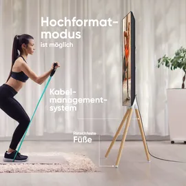 ONKRON TS1220 TV-Ständer 70-120 cm Weiß Holz