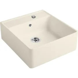 Villeroy & Boch Spülstein Einzelbecken ivory + Excenterbetätigung