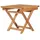 vidaXL Sonnenliegen 2 Stk. mit Tisch und Auflagen Massivholz Teak