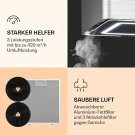 Klarstein Futurelight Smart Inselhaube 42 cm silber