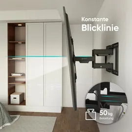 ONKRON Wandhalterung für 32-90 Zoll bis 50 kg, Schwarz