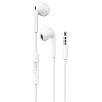 Dudao X14Pro Earphones In-Ear Ohrhörer Stereo Sound Kopfhörer mit Fernbedienung und Mikrofon 3.5mm Aux Anschluss in Weiß