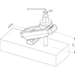 AMF Spannpratze Mit Gegenhalter 4