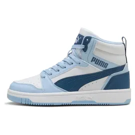 Puma Rebound V6 Mid Unisex Weiß/Dark Indigo/Haute Tropic 39