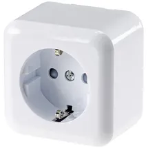 ChiliTec Schuko-Steckdose Aufputz Weiß 1 St.