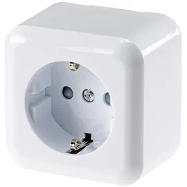 ChiliTec Schuko-Steckdose Aufputz Weiß 1 St.