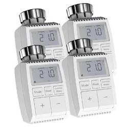 HYRICAN Heizkörperthermostat "programmierbar", weiß (grundfarbe), 4 St., Heizkörperthermostate, mit Tag/Woche/Wochenend-Planer, Frostschutz, Nachtabsenkung