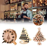 Adventskalender Aus Holz Für 24 Mini-flaschen Alkohol – Umweltfreundliches Und Dekoratives Weinregal