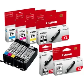 Canon PGI-570XL schwarz + CLI-571XL CMYK + CLI-571XL grau