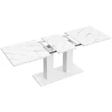 stilvora Esstisch 140 x 70 x 180 cm weiß
