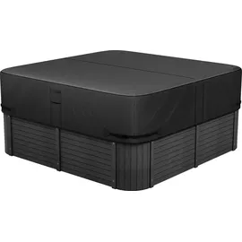 Vevor Abdeckung für Whirlpool schwarz 2030 x 2030 x 508 mm