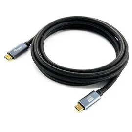 Equip 128359 USB 3.2 Gen 2 C-auf-C-Kabel 3,0m PD100W 4K/60Hz 10Gbps, schwarz