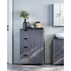 VASAGLE Badschrank 30 x 55 x 81 cm Grau