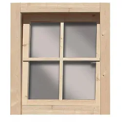 Karibu Kippfenster für die Außensauna o. Holzhaus geeignet für 28 mm Wandstärke Echtglas