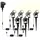 Luminea Gartenspot 6er Set Aluminium 850 lm 12 W spritzwassergeschützt