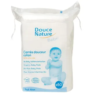 Maxi carrés douceur coton bio pour bébé x 60