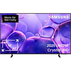 SAMSUNG LED-Fernseher "GU55U8079FU LED-Fernseher", G (A-G), schwarz, 55, Fernseher, Crystal UHD, Q-Symphony, Dolby Surround Sound, Triple Tuner, Smart-Hub