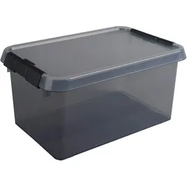 Helit Aufbewahrungsbox Comfort Line 30 x 20 x 14,5 cm 1-tlg. grau transparent
