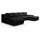 petits-meubles U-Sofa 5-sitzig umbaubar Truhe Jonas Cord Schwarz - Schwarz