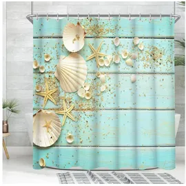 lerores Duschvorhang 200 x 200 cm Schale wasserabweisend