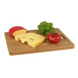 Buri Bambus-Schneidebrett 30x20cm Frühstücksbrettchen Küchenbrett Holzbrett Brettchen