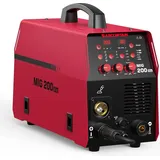 Multifunktions MIG Schweißgerät 6 in 1 - Inverter Schweißmaschine - 200A 220V EU Stecker - MIG MAG Fülldraht MMA Lift TIG - Für Aluminium - Fa...