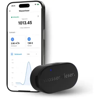 wasserleser WLAN Wasserzähler auslesen & Wassersensor zum Nachrüsten, Echtzeit Verbrauchsüberwachung, App Analyse, Home Assistant, Leckage Erkennung mit Wasseralarm, Wassermelder