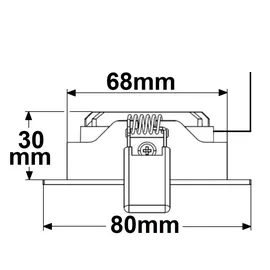 ISOLED LED Einbaustrahler Glas Metall 3,0 cm IP65 8W 650lm warmweiß