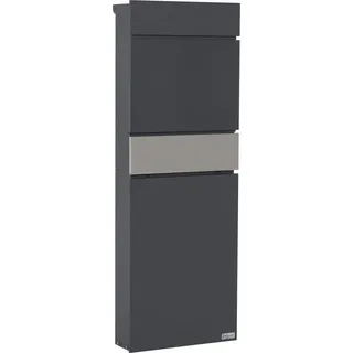 Zelsius Standbriefkasten Anthrazit inkl. Zeitungsfach