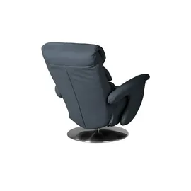 HIMOLLA Relaxsessel Leder 83 x 107 x 88 cm Blau mit Relax-Funktion