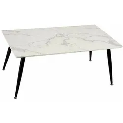 Tischdekoration Weiß Schwarz Marmor Metall Melamine Holz MDF 60 x 110 x 45 cm