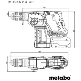 Metabo KH 18 LTX BL 24 Q mit Metabo-Quick-Wechselfutter; Karton