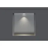 Bernstein BERNSTEIN® Wandnische aus Edelstahl NT303010X randlos mit LED-Beleuchtung– 30 x 30 x 10 cm – Duschablage für Bad-Utensilien - befliesbare Duschnische in Edelstahl gebürstet LED-Einbaurahmen in Chrom