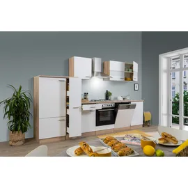 Respekta Küchenzeile Merle 310 cm Weiß