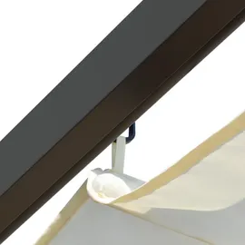 vidaXL Pergola mit Versenkbarem Dach 3 x 3 m cremeweiß