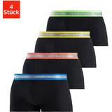 AUTHENTIC LE JOGGER Boxer »Boxershorts für Herren« Packung, 4er-Pack, 4 Stk., angenehm weiches Neon-Bündchen Gr. XL (7) - 4 Stk., schwarz-grün/schwarz-gelb/schwarz-orange/schwarz-blau, , 58160504-XL 4 Stk.