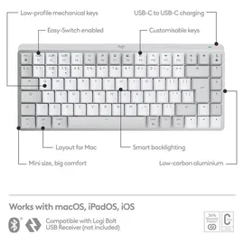 Logitech MX Mechanical Mini für Mac Kailh Choc V2 LOW PROFILE BROWN DE