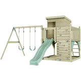 polar play PolarPlay Spielturm Björn, mit Kinderschaukel, Mintgrün