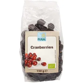 Pural Cranberries getrocknet, gesüßt & geölt bio 150g