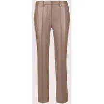 Madeleine Kunstlederhose mit Biesen Braun 18