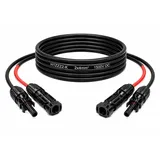 Solarkabel Duplex 3m Set 4mm2 H1Z2Z2-K – inkl. MC4 Stecker – TÜV zertifiziert – 1500V 30A – UV- & witterungsbeständig – für Solaranlagen, Photovoltaik, Wohnmobile & Balkonkraftwerke