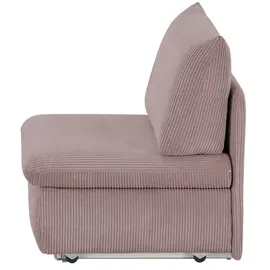 Sofa.de Schlafsessel Etta Stoff 88 x 88 x 96 cm Rosa/Pink mit Schlaffunktion