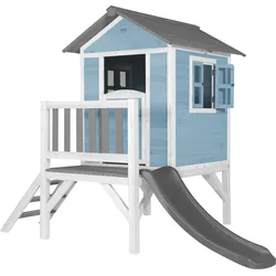 AXI Beach Lodge XL Spielhaus in Blau mit Rutsche Grau | FSC-Holz grau Junior