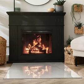 Tulup Glasbodenplatte Rechteck 100 x 70 x 0,4 cm Creme