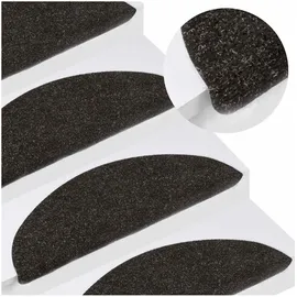 vidaXL Stufenmatte 56 x 17 cm Schwarz